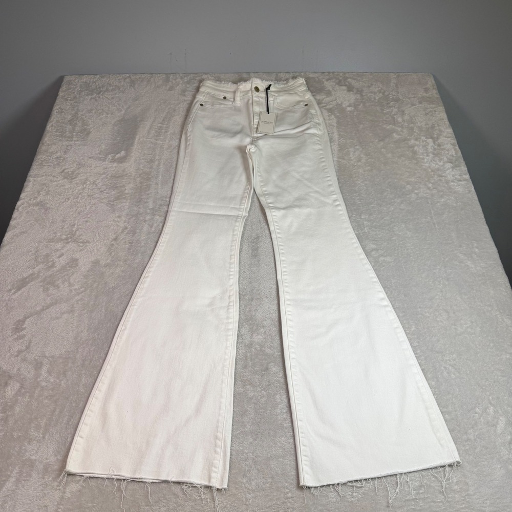 NWT Judy Blue Womens High Waist Flare Denim Jeans White JB82537 White‎ Size 0/24